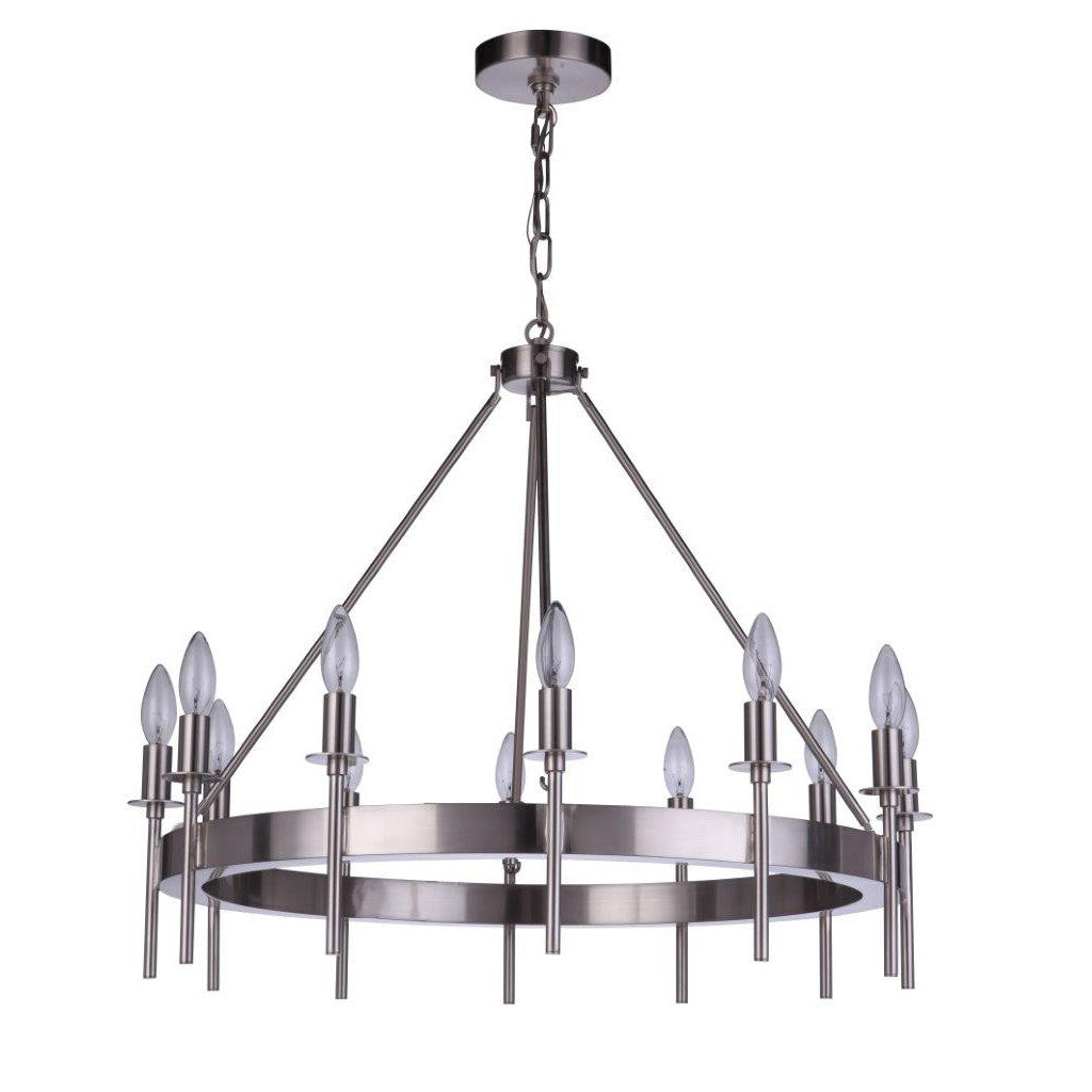 Larrson 12 Light Chandelier in Brushed Polished Nickel CRAFTMADE