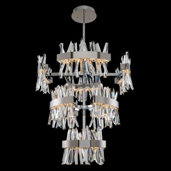 Glacier 36 Inch Extra Large LED Foyer Chrome Allegri