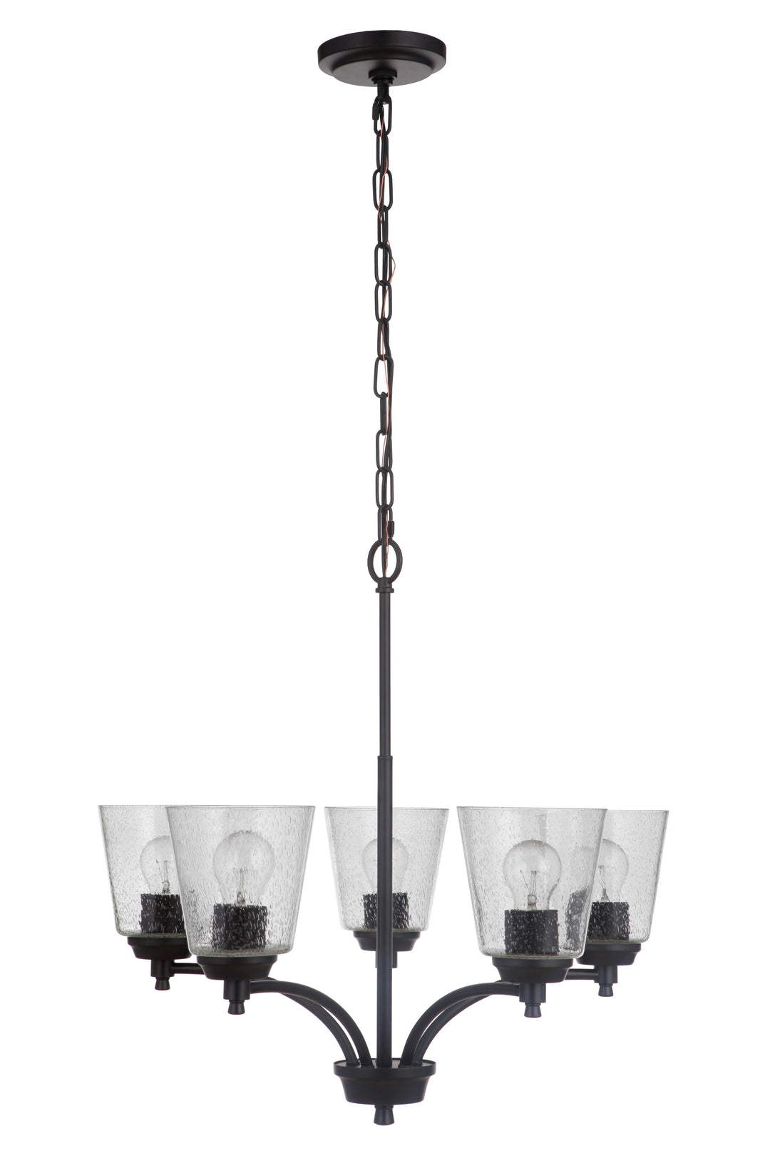 Tyler 5 Light Chandelier in Flat Black CRAFTMADE