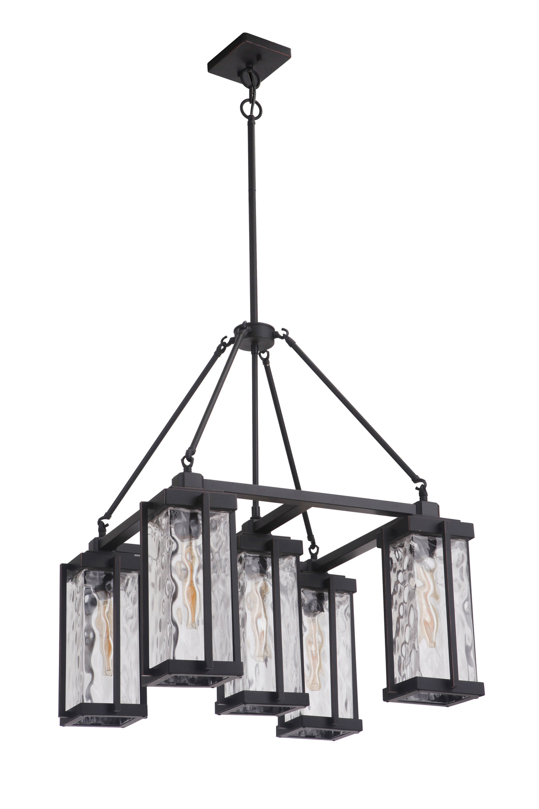 Pyrmont 5 Light Outdoor Chandelier in Oiled Bronze Gilded CRAFTMADE