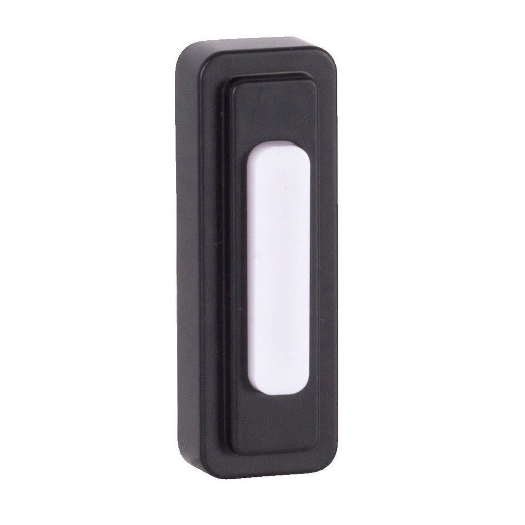 Surface Mount LED Lighted Push Button, Tiered in Flat Black CRAFTMADE