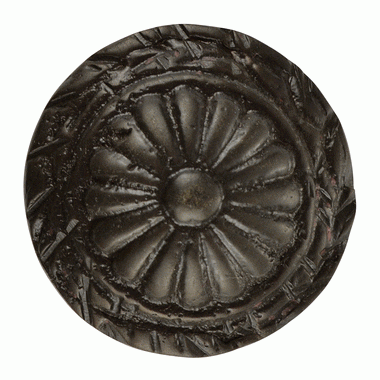 1 1/10 Inch Ornate Round Solid Brass Knob (Black Bronze Finish) COPPER MOUNTAIN HARDWARE