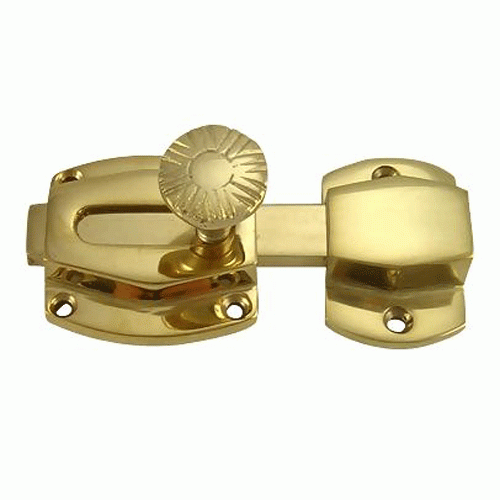 1 1/2 Inch Plain Cabinet Latch (Lacquered Brass Finish) COPPER MOUNTAIN HARDWARE