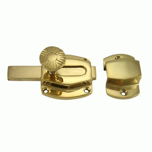 1 1/2 Inch Plain Cabinet Latch (Lacquered Brass Finish) COPPER MOUNTAIN HARDWARE