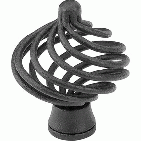 1 1/2 Inch Wrought Steel Flanders Knob (Flat Black Finish) EMTEK