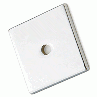 1 1/4 Inch Art Deco Square Back Plate (Polished Chrome Finish) EMTEK