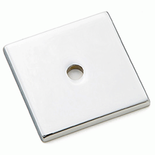 1 1/4 Inch Art Deco Square Back Plate (Polished Chrome Finish) EMTEK