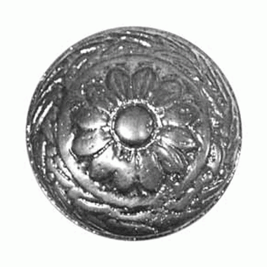 1 1/4 Inch Flower Cabinet Knob With Backplate (Satin Nickel Finish) COPPER MOUNTAIN HARDWARE