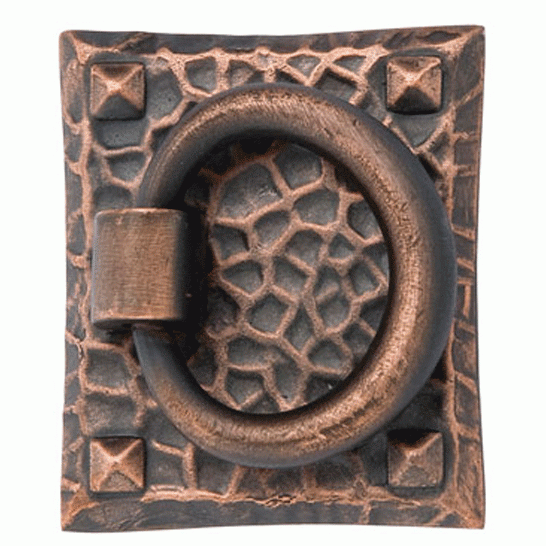 1 3/4 Inch Hammered Arts & Crafts Ring Pull Knob (Oil Rubbed Bronze Finish) EMTEK