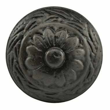 1 1/4 Inch Ornate Round Solid Brass Knob (Oil Rubbed Bronze Finish) COPPER MOUNTAIN HARDWARE