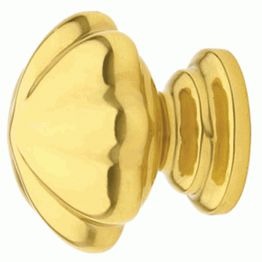 1 1/4 Inch Solid Brass Melon Cabinet Knob (Polished Brass Finish) EMTEK