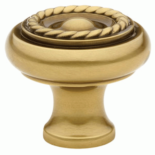 Emtek 1 1/4 Inch Solid Brass Rope Cabinet Knob (Antique Brass Finish) EMTEK