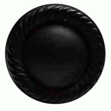 1 1/4 Inch Solid Brass Round Georgian Roped Border Knob (Oil Rubbed Bronze Finish) COPPER MOUNTAIN HARDWARE