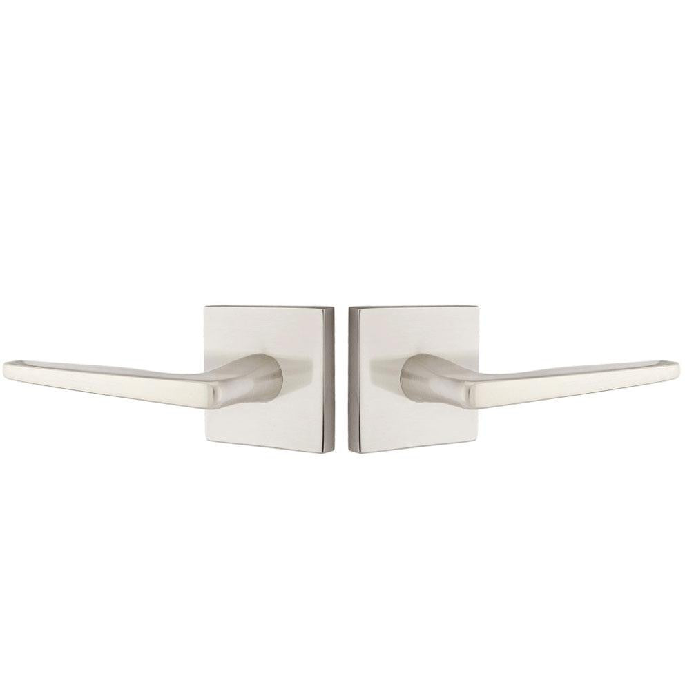Emtek Solid Brass Hermes Lever With Square Rosette EMTEK