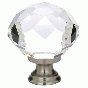 1 3/4 Inch Diamond Wardrobe Knob (Brushed Nickel Finish) EMTEK