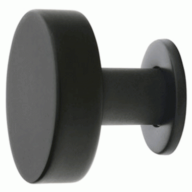 Emtek 1 3/4 Inch Solid Brass Cadet Knob (Flat Black Finish) EMTEK