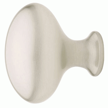 1 3/4 Inch Solid Brass Egg Cabinet Knob (Brushed Nickel Finish) EMTEK