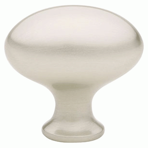 1 3/4 Inch Solid Brass Egg Cabinet Knob (Brushed Nickel Finish) EMTEK