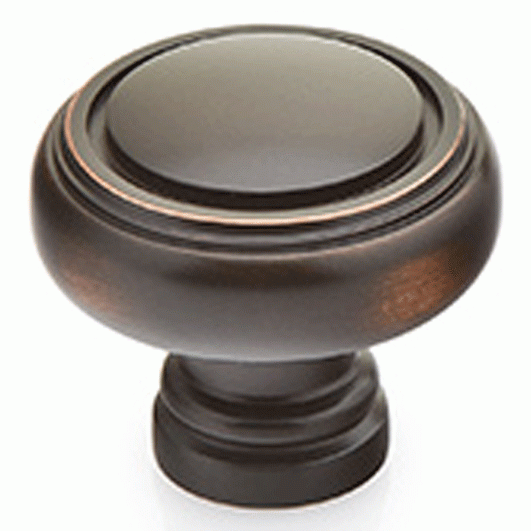 1 5/8 Inch Solid Brass Norwich Cabinet Knob (Oil Rubbed Bronze Finish) EMTEK