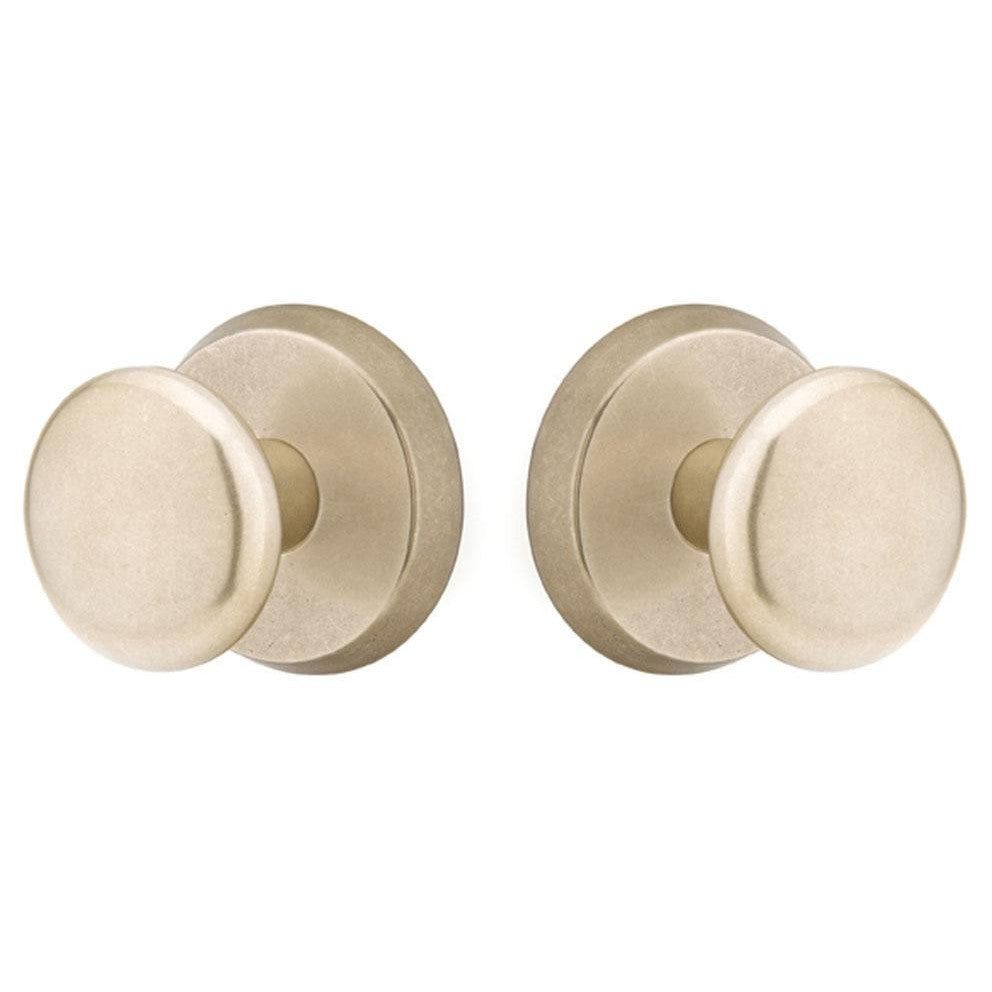 Solid Brass Sandcast Winchester Door Knob Set With Disk Rosette EMTEK