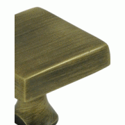 1 Inch Deltana Solid Brass Square Knob (Antique Brass Finish) DELTANA