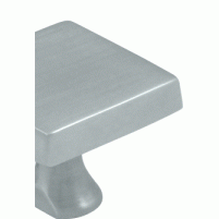 1 Inch Deltana Solid Brass Square Knob (Brushed Chrome Finish) DELTANA