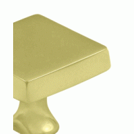 1 Inch Deltana Solid Brass Square Knob (Polished Brass Finish) DELTANA