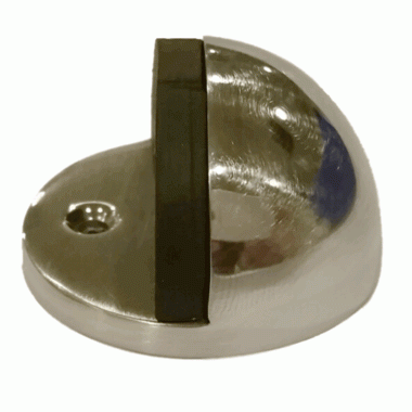 1 Inch Low Profile Floor Mounted Bumper Door Stop (Brushed Nickel) COPPER MOUNTAIN HARDWARE