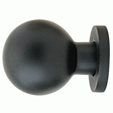 1 Inch Solid Brass Globe Knob (Flat Black Finish) EMTEK