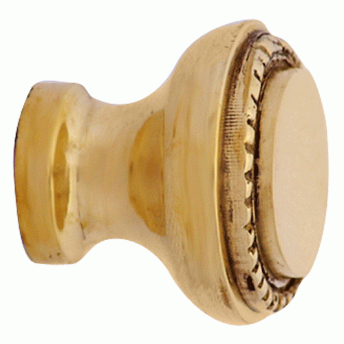 1 Inch Solid Brass Round Knob (Lacquered Brass Finish) COPPER MOUNTAIN HARDWARE