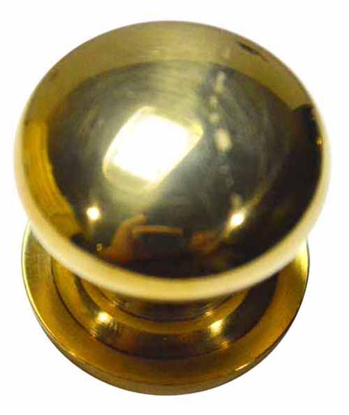1 Inch Solid Brass Traditional Round Cabinet & Furniture Knob COPPER MOUNTAIN HARDWARE