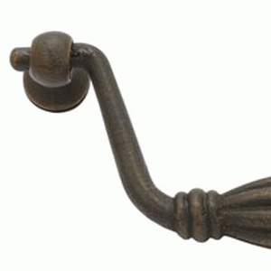 10 1/2 Inch (10 Inch c-c) Tuscany Bronze Fluted Bail Pull (Medium Bronze Finish) EMTEK