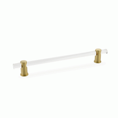 10 Inch (8 Inch c-c) Lumiere Acrylic Pull (Satin Brass Finish) SCHAUB