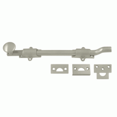 10 Inch Deltana Offset Heavy Duty Surface Bolt (Brushed Nickel Finish) DELTANA