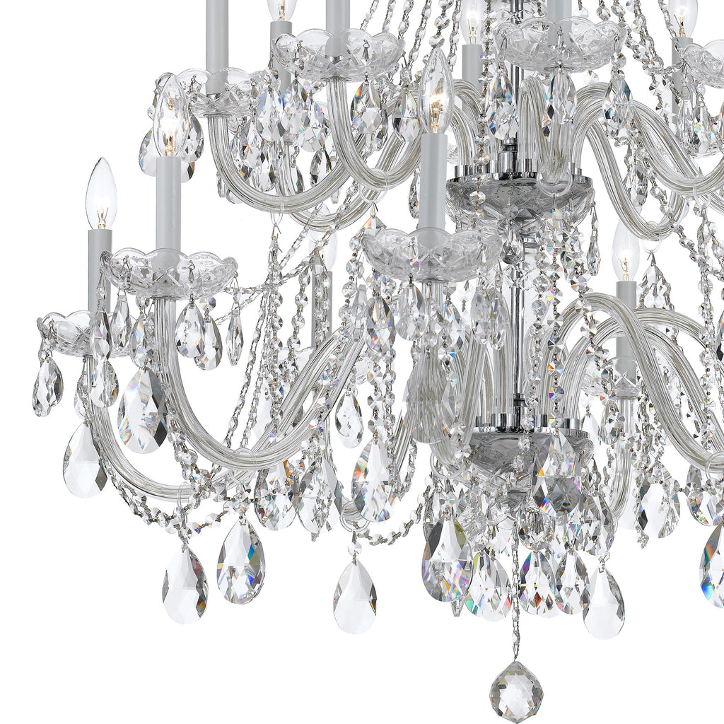 Crystorama Crystorama Traditional Crystal 16 Light Spectra Crystal Polished Chrome Chandelier