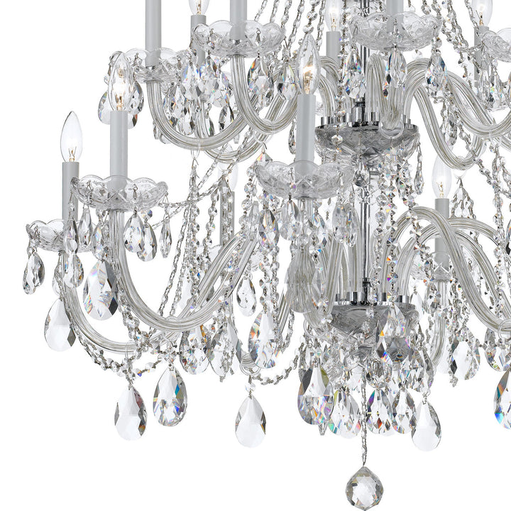 Crystorama Crystorama Traditional Crystal 16 Light Spectra Crystal Polished Chrome Chandelier