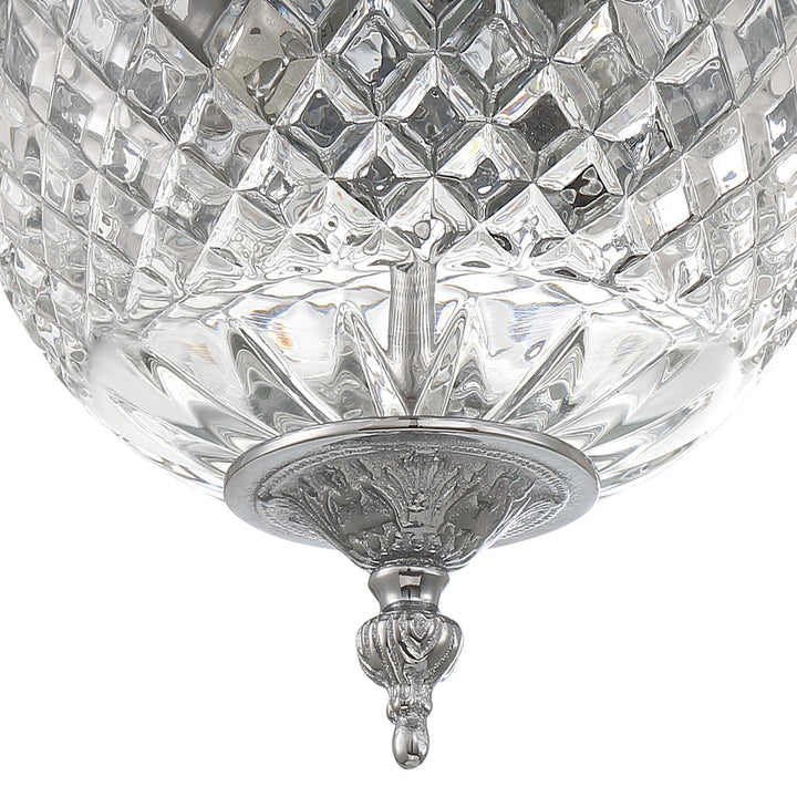 Crystorama 2 Light Polished Chrome Crystal Flush Mount Crystorama