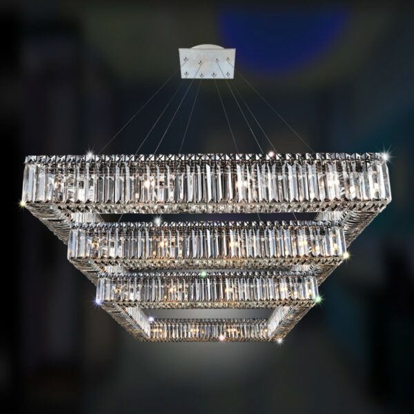 Quadro 35 Inch Square 3 Tier Pendant Allegri