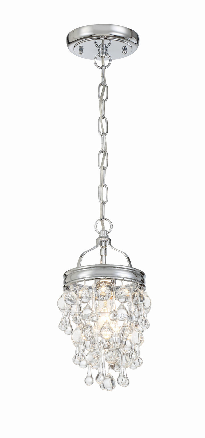 Crystorama Crystorama Calypso 1 Light Crystal Teardrop Polished Chrome Mini Pendant