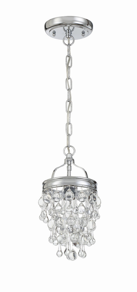 Crystorama Crystorama Calypso 1 Light Crystal Teardrop Polished Chrome Mini Pendant