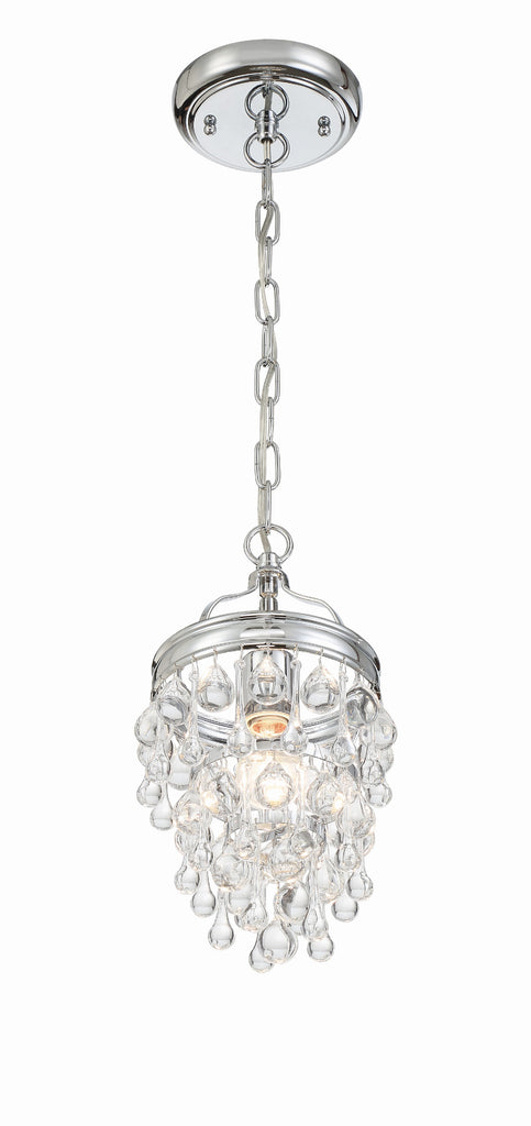 Crystorama Crystorama Calypso 1 Light Crystal Teardrop Polished Chrome Mini Pendant