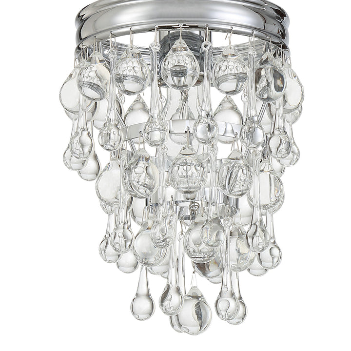 Crystorama Crystorama Calypso 1 Light Crystal Teardrop Polished Chrome Mini Pendant