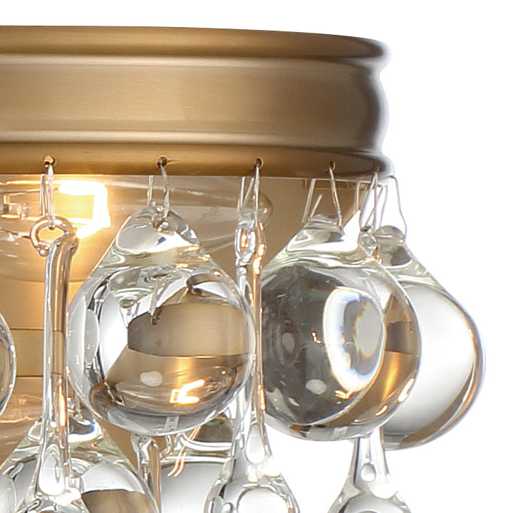 Crystorama Crystorama Calypso 6 Light Crystal Teardrop Vibrant Gold Bathroom Vanity