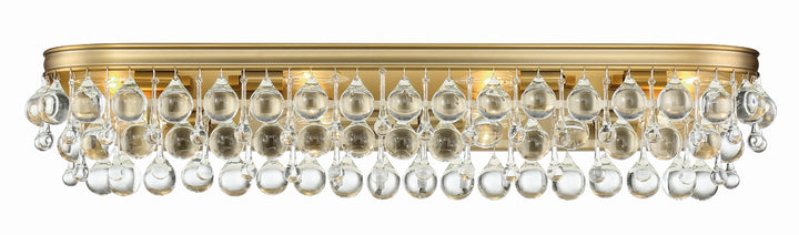 Calypso 8 Light Crystal Teardrop Vibrant Gold Bathroom Vanity Crystorama