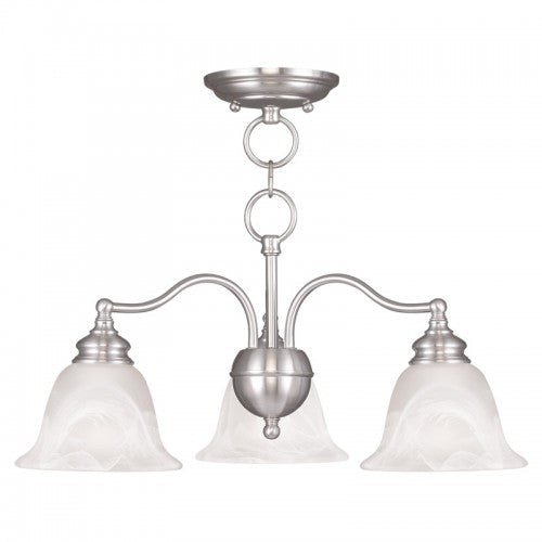 3 Light BN Chandelier/Ceiling Mount Livex