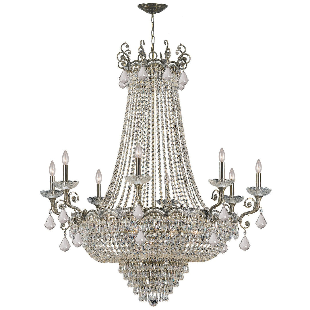 Majestic 20 Light Hand Cut Crystal Historic Brass Chandelier Crystorama