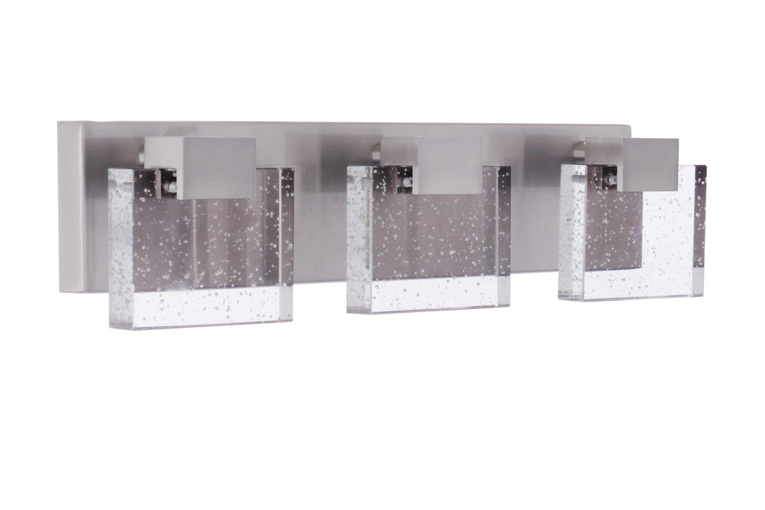 ##Antique Hardware## Alamere 3 Light LED Vanity in Brushed Polished Nickel