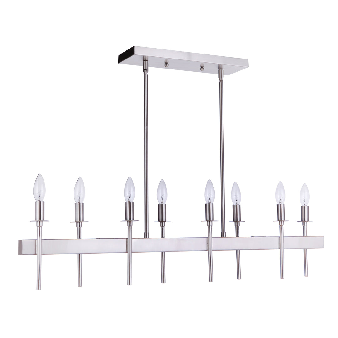 Larrson 8 Light Island in Brushed Polished Nickel CRAFTMADE