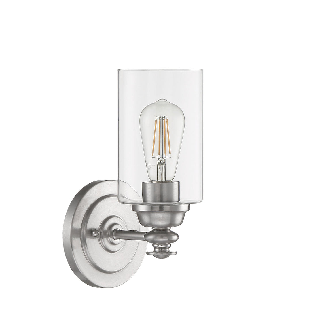 Dardyn 1 Light Wall Sconce in Brushed Polished Nickel (Clear Glass) CRAFTMADE