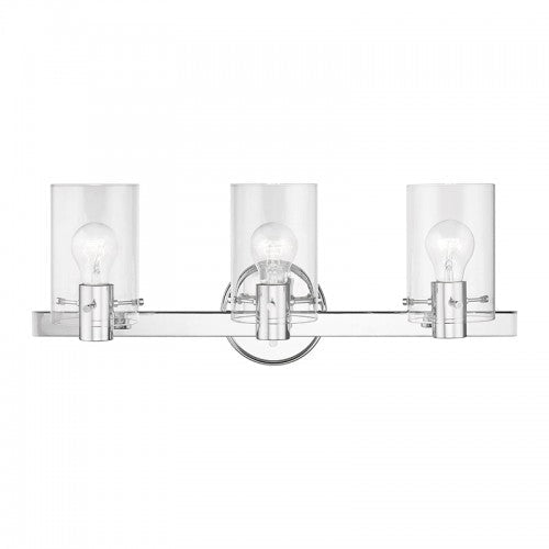 3 Light Polished Chrome Vanity Sconce Livex